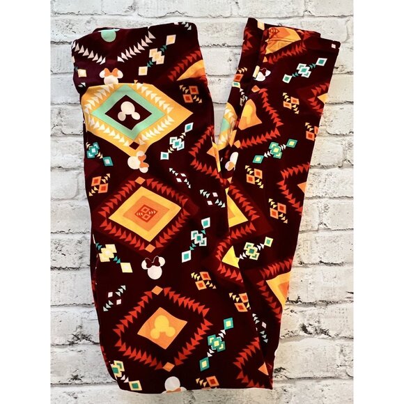 Lularoe Legging OS Bright And Colorful Disney Minnie Mouse - Picture 1 of 2